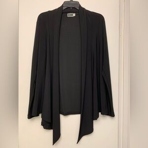 SYMPLI black 10 easy asymmetrical cardigan. Washable,travel,dressy or casual.😀